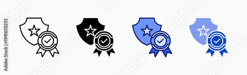 Trustworthy Brand Icon Sheet Multiple Style Collection Isolated Vector