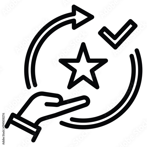 Value Proposition Icon Line Vector Illustration