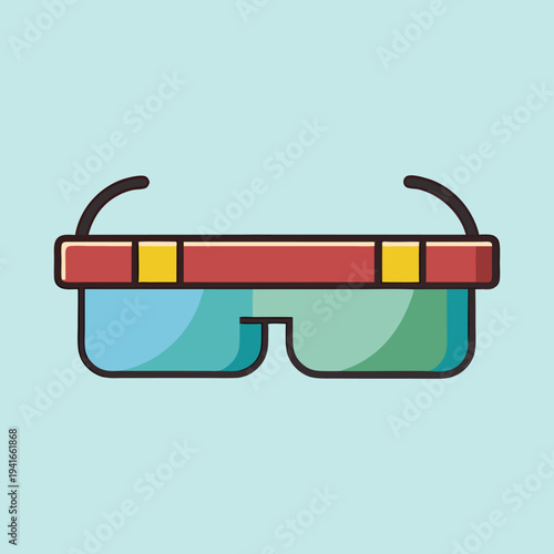 Trendy Cartoon 3D Glasses with Blue and Green Lenses for Modern Style