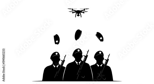 Drone Drops Supplies to Soldiers