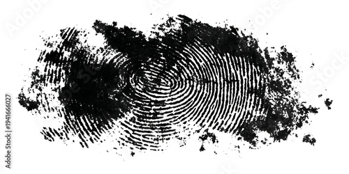 Abstract black fingerprint texture with grunge distressed pattern background.
