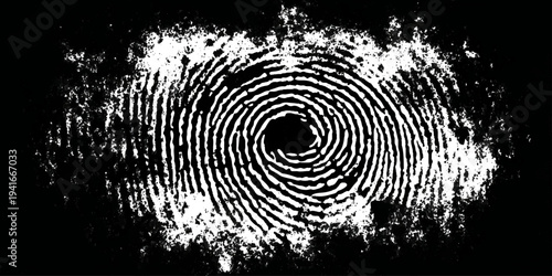 Abstract black fingerprint texture with grunge distressed pattern background.