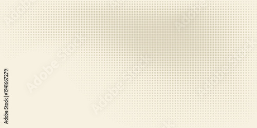 Vintage beige halftone paper texture. Retro craft ecru wallpaper with speckles, flecks, particles. Light cream grunge grain overlay background. Dirty dotted specked canvas material backdrop. Vector