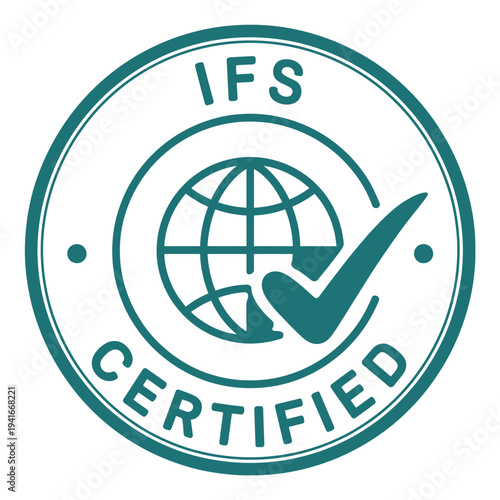 IFS Quality Assurance Icon Vector for Food Industry Standards Certification