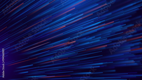 High-Tech Networking Background: Dynamic Optical Fiber Stream Symbolizing Fast Internet Data Transfer. Abstract Tech, Digital Connection and Network Design Vector.
