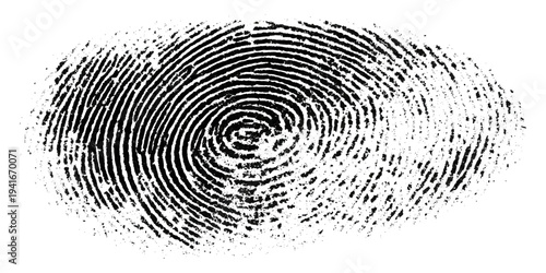 Abstract black fingerprint texture with grunge distressed pattern background.