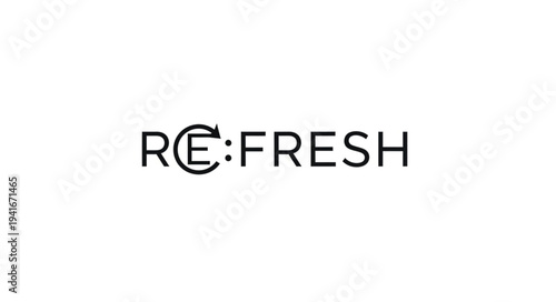 Re -Fresh logo featuring a circular arrow replacing the E in RE.