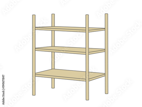 Empty warehouse storage shelving rack industrial furniture