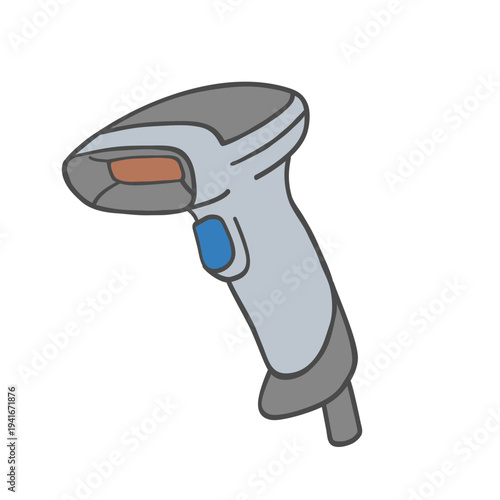 Handheld barcode scanner device for warehouse inventory