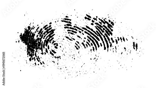 Abstract black fingerprint texture with grunge distressed pattern background.