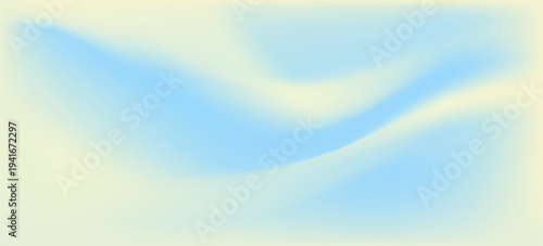 Beautiful Flowing Summer Color Abstract Background. Sky blue and cream gradient mesh background. Refreshing abstraction artwork. Vector Illustration.