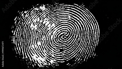 Abstract black fingerprint texture with grunge distressed pattern background.