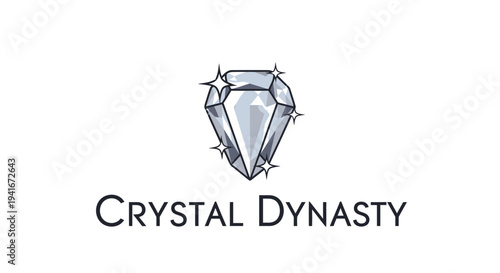 Crystal Dynasty Logo Design with Diamond.