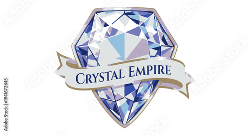 Crystal Empire Diamond Logo Illustration Design.