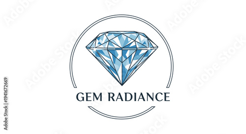 Diamond Gemstone Logo Illustration Design.