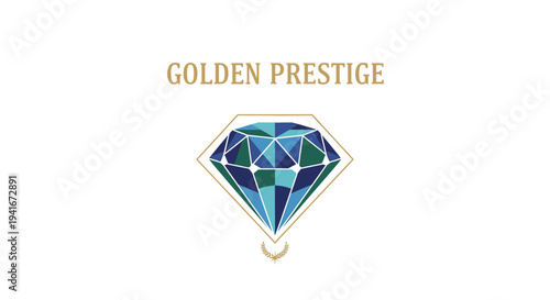 Luxury Diamond Jewel Icon Illustration Design.