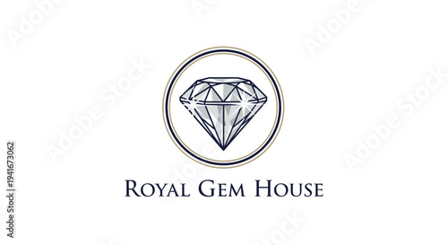 Royal Gem House Diamond Logo Design.