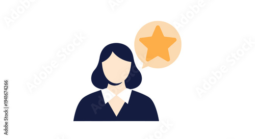 Woman receiving a positive review or rating.