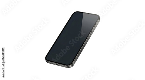 Black smartphone with silver trim.