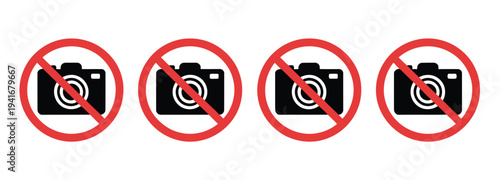 No Photography Allowed Camera Icon Vector