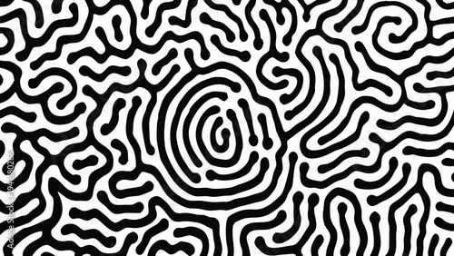 Black and white abstract maze pattern vector