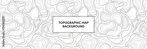 Topographic contour map pattern background. Abstract terrain elevation lines creating geographic cartography style design