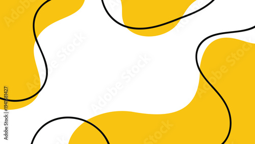 Set of abstract yellow shapes vector graphics