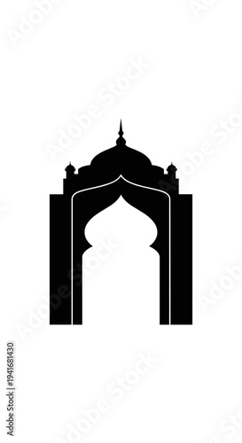 Islamic Archway Silhouette Design Element 2.
