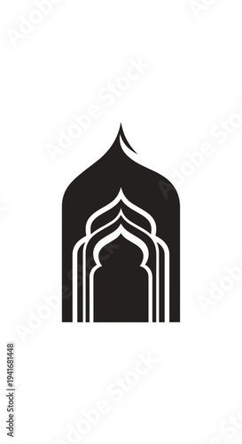 Islamic Archway Silhouette Design Element 3.