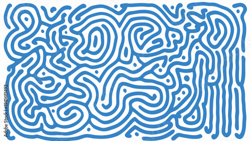 Set of blue maze vector illustration