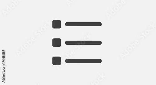 Simple menu list icon for user interface design