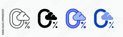 Carbon Free Icon Sheet Multiple Style Collection Isolated Vector