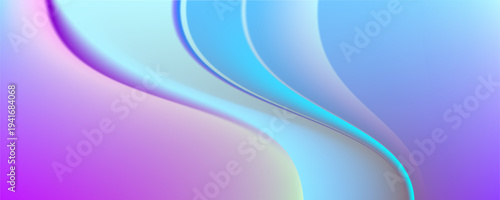 Abstract holographic backdrop 80s, bright colorful background. Trendy colorful holographic wallpaper in pastel neon color design. Hologram textures for web banner, business and promotion. Vector.