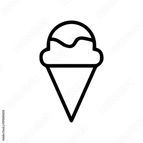 Ice Cream Cone Outline