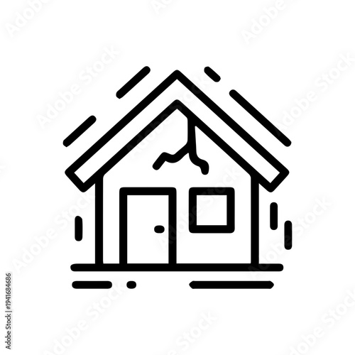 Damaged House Icon