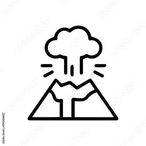 Volcano Eruption Symbol