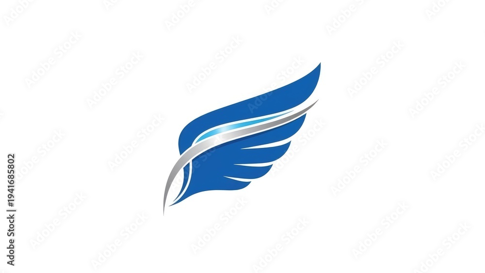Naklejka premium Blue Wing Logo Design Element.