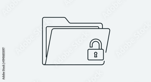 Unlocked folder icon symbolizing data access and security