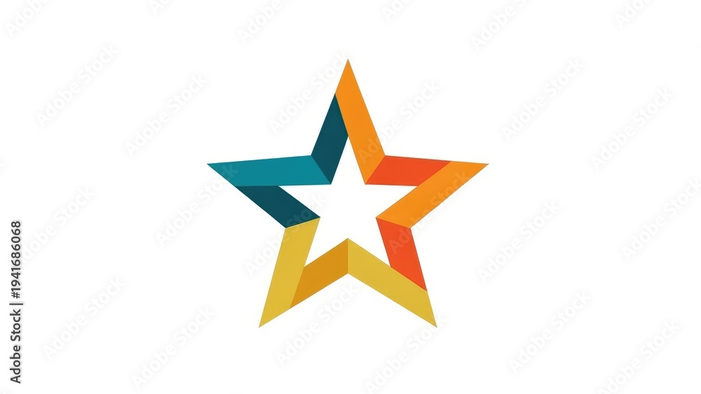 Obraz premium Colorful Star Logo Design Element.