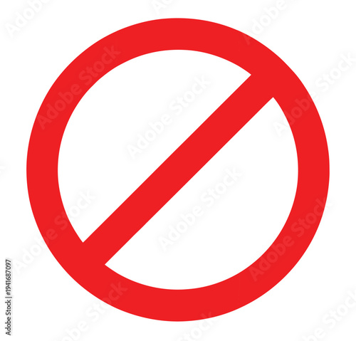 Free Download Forbidden Stop Sign Vector Icon with Red Caution Frame - GFXLoad