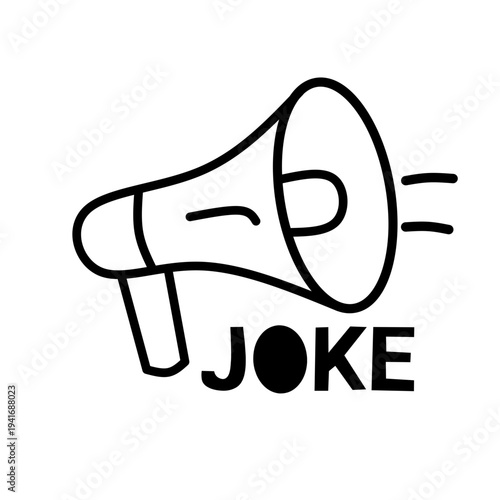 Line drawing of isolated April fool's day icon