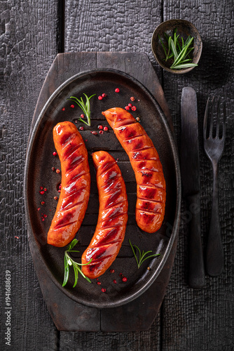 Spicy grilled sausage like ...