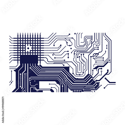 Electronic circuit board design with interconnected pathways and components