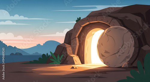 The Empty Tomb Illustration - A Symbol of Hope and Resurrection
