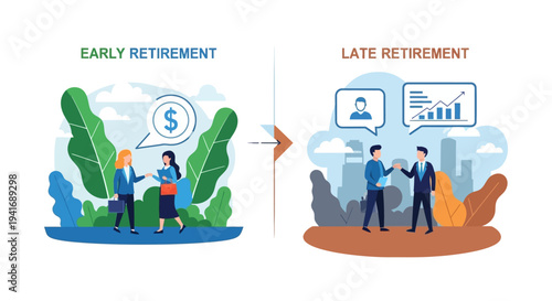 Early vs. Late Retirement Planning: Financial Strategy, Investment Decisions, and Future Lifestyle Choices Illustrated