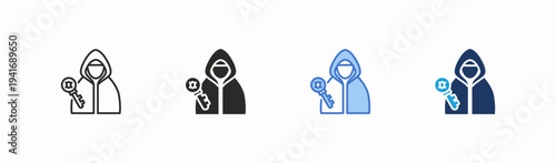 Set of stealth icon collection in multiple style. Icon suitable for web and mobile application
