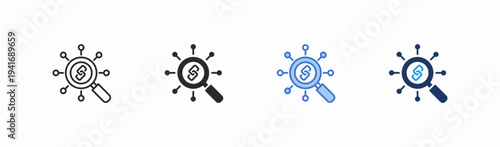 Set of vulnerability icon collection in multiple style. Icon suitable for web and mobile application