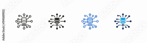 Set of network icon collection in multiple style. Icon suitable for web and mobile application