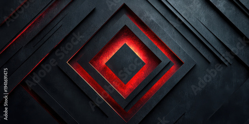 abstract geometric interwoven black lattice texture with vibrant red diagonal accents dramatic dimensional depth