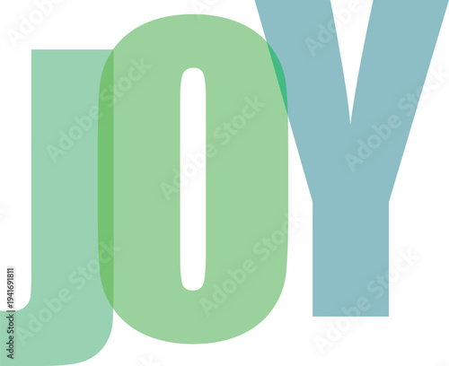 Joy Text Typography white background